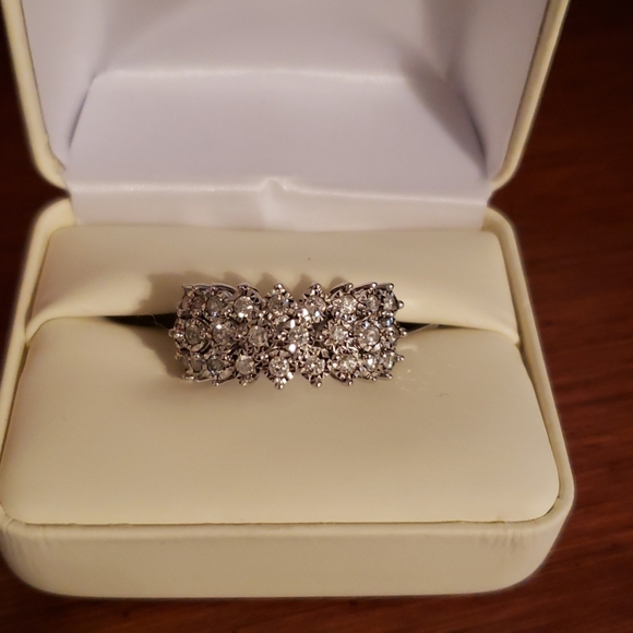 Diamond Mirage Ring sz 7 - Picture 7 of 8